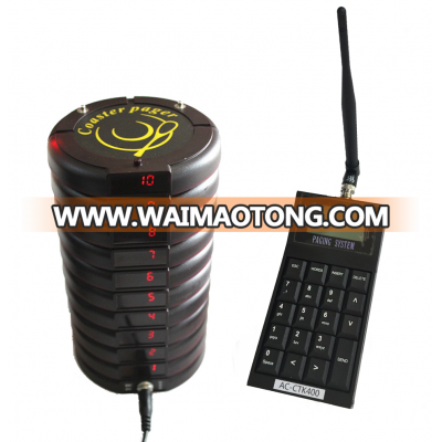 wireless paging service digital guest pager call system