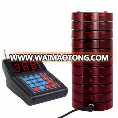 Restaurant Queue Calling System Wireless Vibrating Coaster Pager