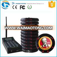 Wireless Food Buzzer For Restaurant And Kitchen with 10 Coaster Pagers